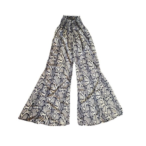 Show Me Your Mumu Animal Print Python Snake Skin Flare Palazzo Pants - Women’s S - Picture 1 of 7